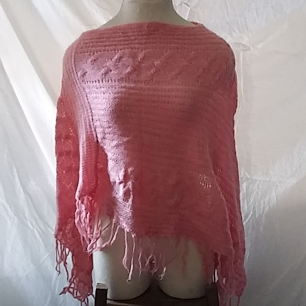 NWOT Vintage/Y2KAmerican Boatneck Pink Shawl